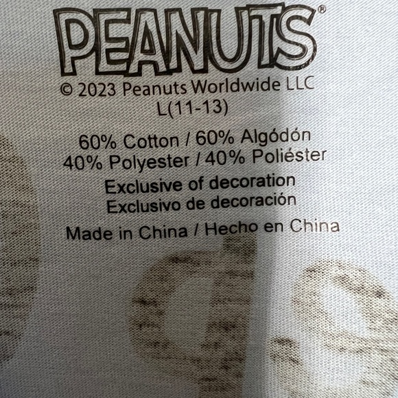 🌈 NWT! Peanuts Keep On Smiling Blue Tee - Picture 9 of 10